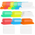 File Folder Tabs, 2 Inch Clear Multicolor Hanging Folder Tabs with Inserts