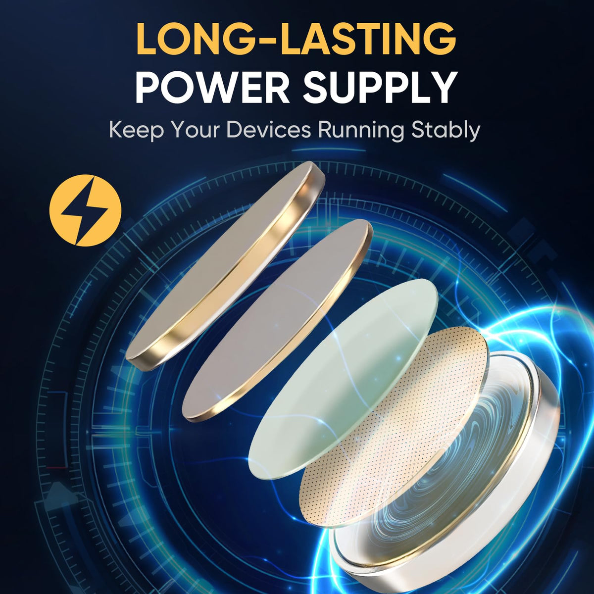 60 Count Hearing Aid Batteries Size 312, 1.4V Long Lasting