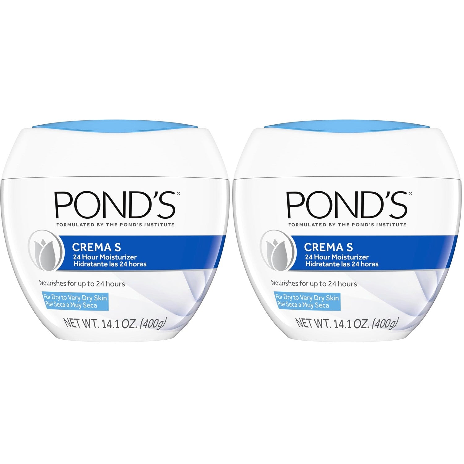 Pond's Nourishing Moisturizing Cream, Crema S, Fragrance Free, Ivory, 14.1 Oz