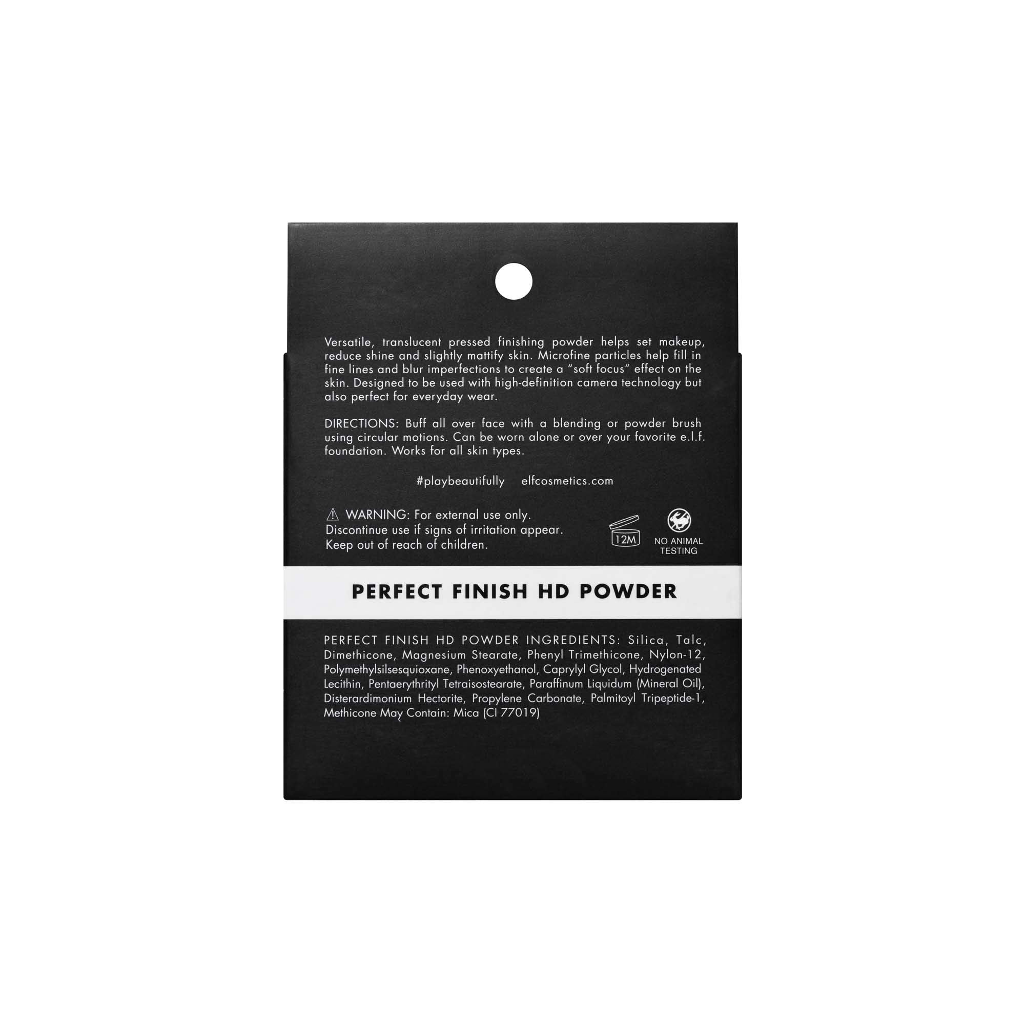 e.l.f. Perfect Finish HD Powder, Blurs Fine Lines & Imperfections, All Day Wear, Perfect for On The Go, 0.28 Oz