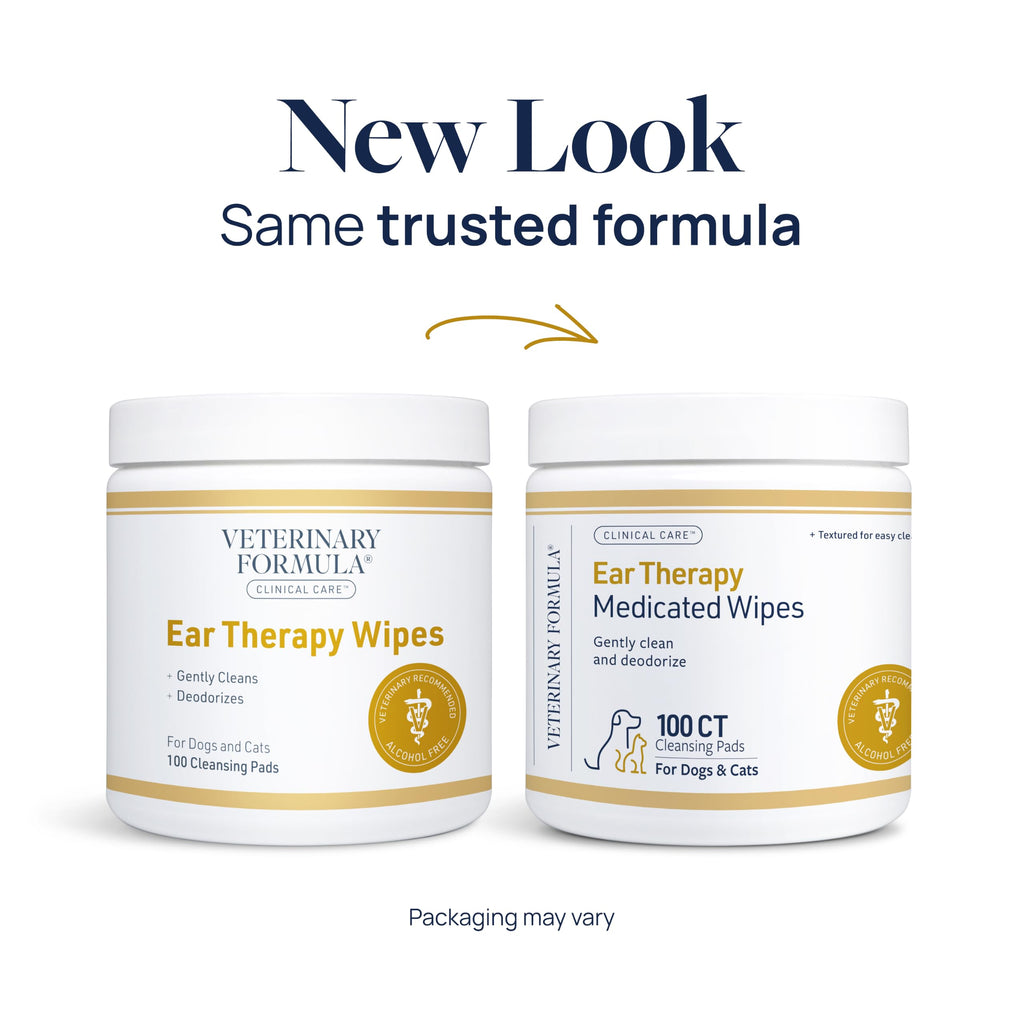 Veterinary Formula Clinical Care Ear Therapy Wipes for Dogs & Cats, 100 Ct