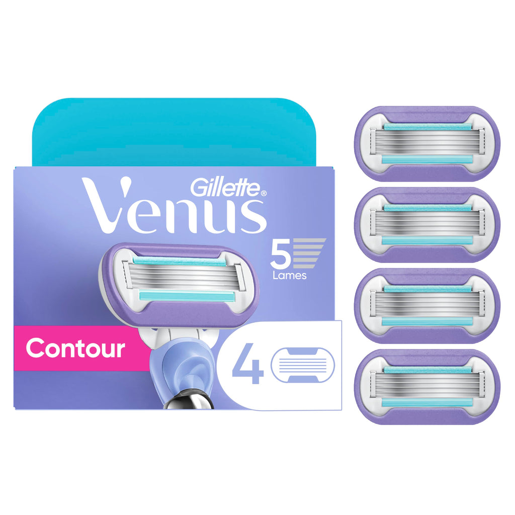 Gillette Venus Deluxe Smooth Swirl Womens Razor Blade Refills, 6 Count, Moisture Ribbon to Protect Against Irritation