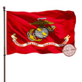 Double Sided US Marine Corps USMC Flag Outdoor 3x5ft- 3Ply 240D 4 Rows Stitched- United States Marine Corps Flag- UV Fade Resistant With Canvas Header & 2 Brass Grommets