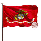 Double Sided US Marine Corps USMC Flag Outdoor 3x5ft- 3Ply 240D 4 Rows Stitched- United States Marine Corps Flag- UV Fade Resistant With Canvas Header & 2 Brass Grommets