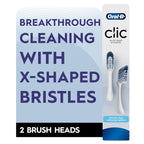 Buy now Oral-B Clic Toothbrush replacement heads, 2 count toothbrushes, white refill brush heads at indiglob india