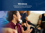 Buy now Emerson EAM-9001 Wireless Microphone System with Handheld Mic, UHF Frequency Stability, Noise-Reduction Technology, and 30-Foot Range – Ideal for Performances, Events, and Karaoke at indiglob india