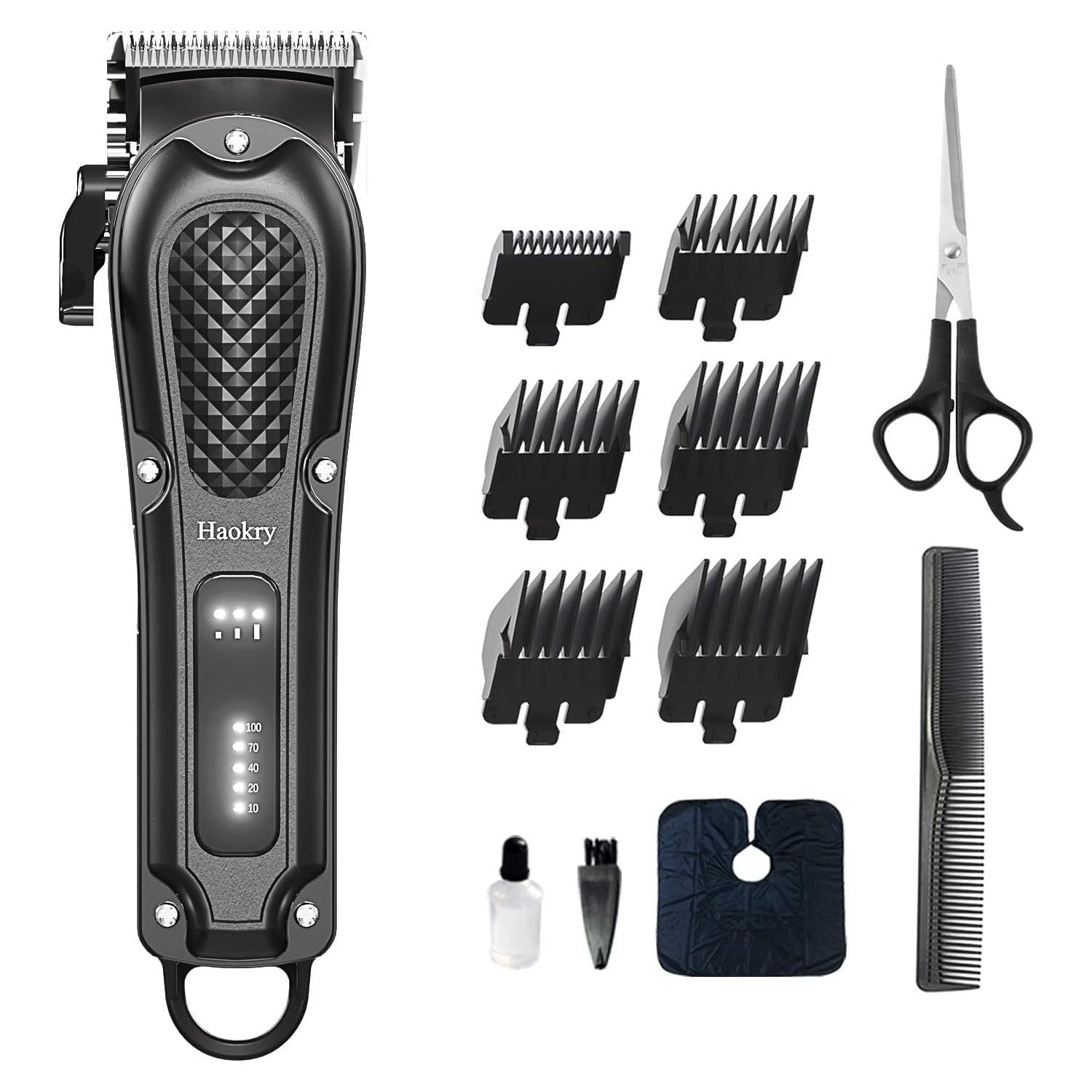 Haokry Hair Clippers for Men Barber Clippers for Hair Cutting&Grooming | Professional Cordless&Corded Rechargeable Beard Trimmer