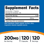 Nutricost L-Theanine 200mg, 120 Capsules, Double Strength, Gluten Free | GMO-Free