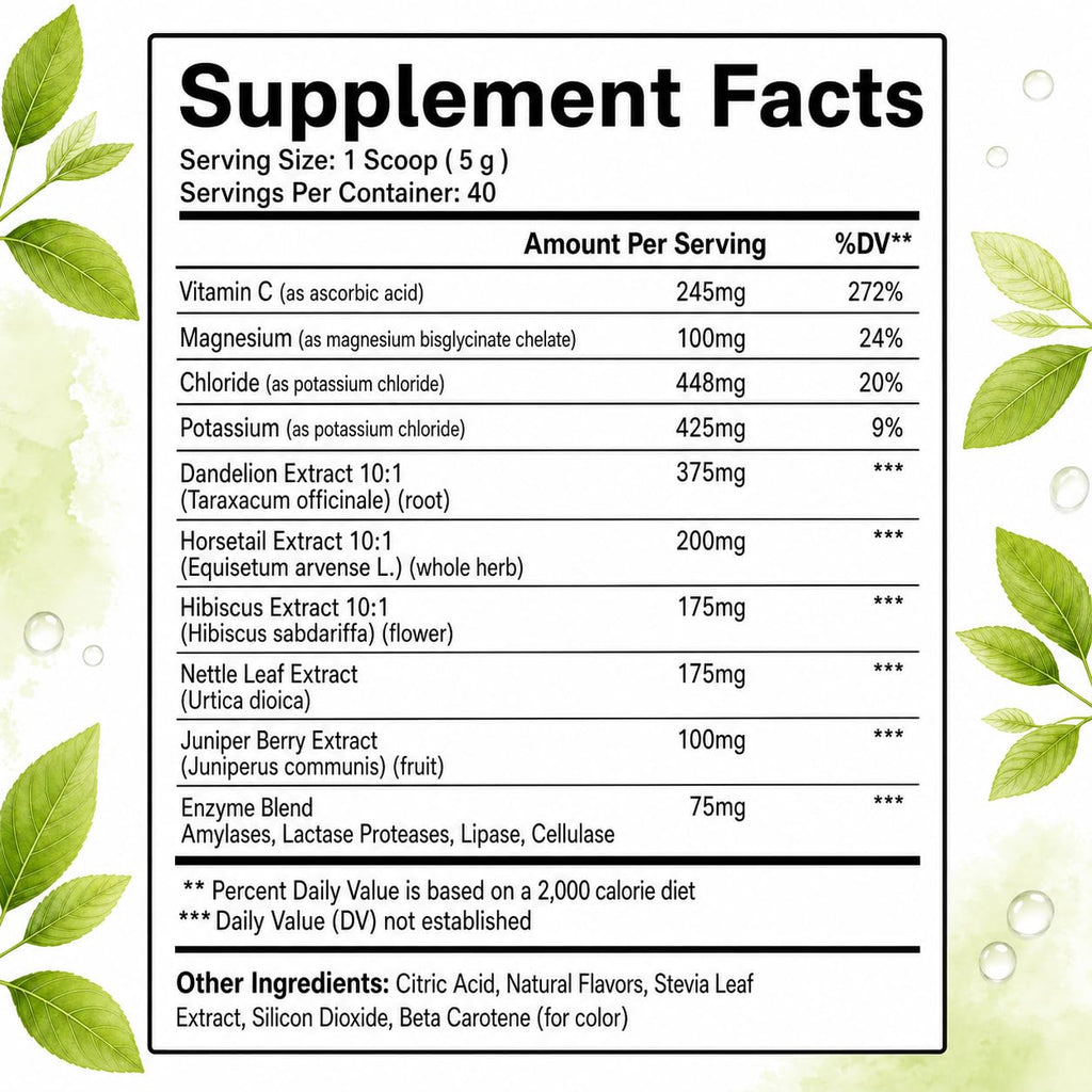 Debloat Powder, Daily Digestion & Debloating Support, Gut Balance & Water Retention Relief for Men & Women, Peach Mango Flavor, 200g / 7.05oz