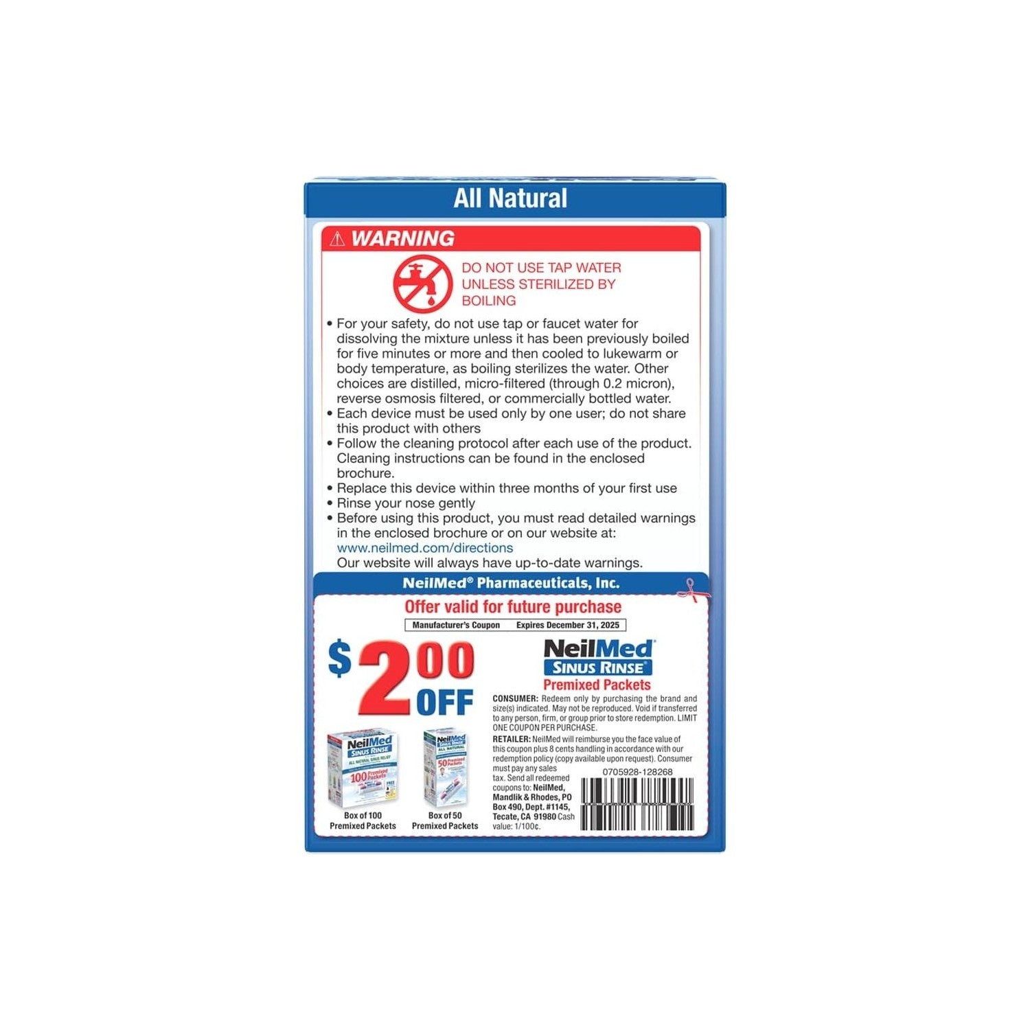 Buy now NeilMed NasaFlo Unbreakable Neti Pot with 60 Premixed Packets at indiglob india
