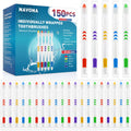 150 PCS Premium Individually Wrapped Bulk Toothbrush, Disposable Toothbrush