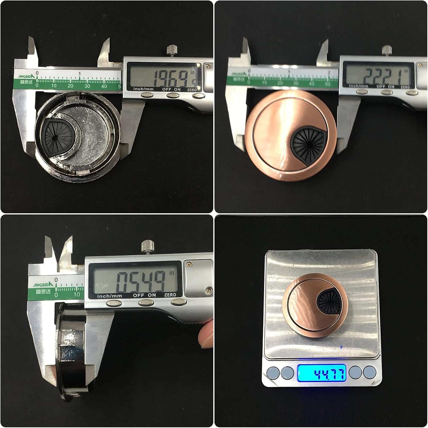 Buy now 2 Inch Metal Desk Cable Grommet Hole Covers for Wires Cover Wire Insert Furniture Grommets Table Grommet(4 Pcs) at indiglob india