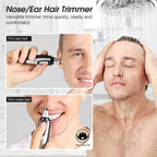 Ear and Nose Hair Trimmer Clipper - 2026 Professional Painless Eyebrow & Facial Hair Trimmer for Men Women,Battery-Operated Trimmer with IPX7 Waterproof,Dual Edge Blades for Easy Cleansing Black