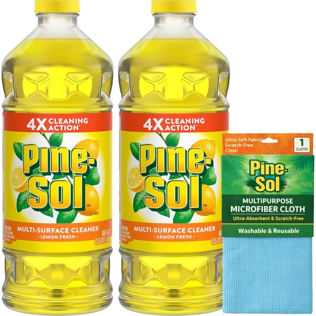 Pine-Sol Multi-Surface Cleaner, Floor Cleaner, Lemon, 96 Fluid Ounces