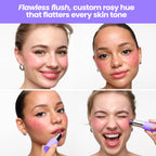 Wonderskin Cream Blush Stick pH-Activated - pHlush Stick, Blush for Cheeks | pH-activated blush stick that color adapts to your skin for a natural-looking flush on cheeks and lips.