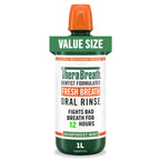 TheraBreath Fresh Breath Mouthwash, Rainforest Mint, 33.8 oz