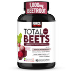 Force Factor Total Beets 1800mg Beet Root Capsules, Blood Pressure Support | with Organic Beet Root Powder, Hawthorn Berry, Support Nitric Oxide, Circulation & Blood Flow, 90 Vegetable Capsules
