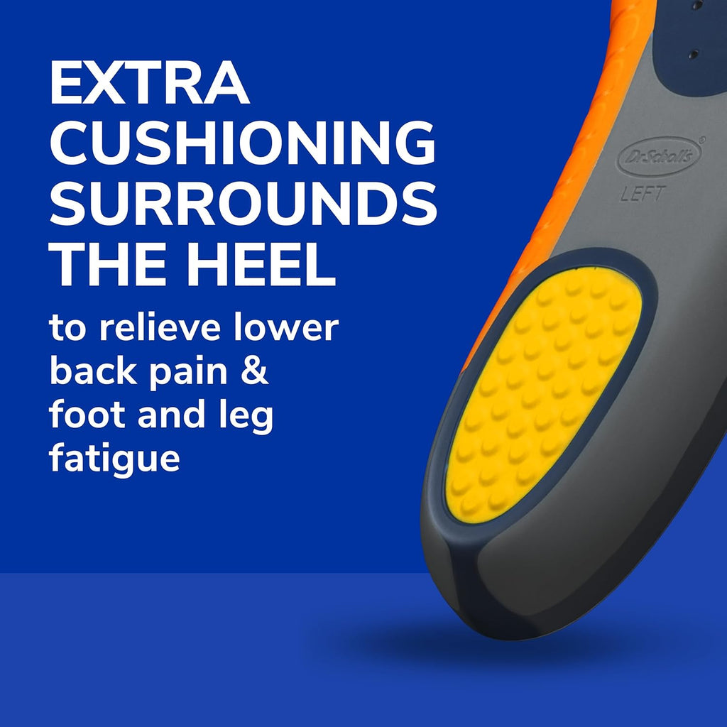 Buy now Dr. Scholl's Heavy Duty Support Insole Orthotics, Big & Tall, 200lbs+, Wide Feet, Shock Absorbing, Arch Support, Distributes Pressure, Trim to Fit Inserts, Work Boots & Shoes, Men Size 8-14, 1 Pair at indiglob india
