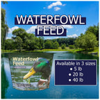 Natural Waterscapes Waterfowl Feed (5 lb) Floating Duck Food | for Wild Ducks, Pet Ducks, Geese, Swans