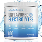 Unflavored Electrolytes - 100 Servings - Unflavored Electrolytes Powder - Unsweetened Electrolytes - Flavorless Electrolytes - Zero Carbs - Sugar Free - Zero Calories