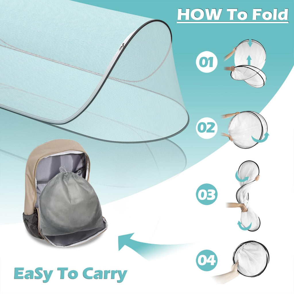 78 * 31 * 23Large Pop-Up Mosquito Net, Lightweight, Breathable, and Soft Convenient Mesh Tent,Foldable and Durable,Mosquito Net for Bed,Apply to Outdoor Athletes, Camping, Beach,Starlit Sky of Night.