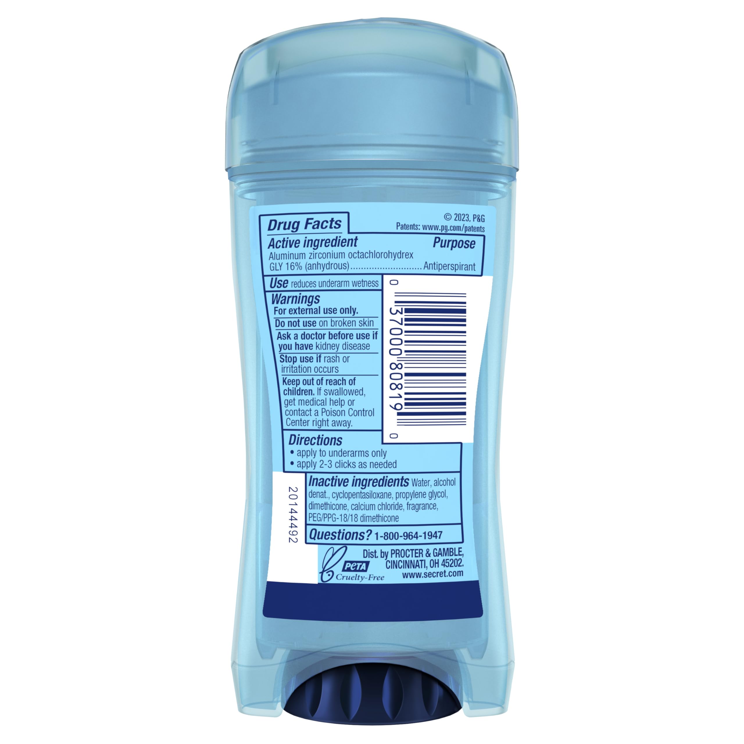 Buy now Secret Antiperspirant Deodorant for Women, Protecting Powder Scent, Clear Gel, Outlast Xtend, 2.6 Oz (Pack of 6) at indiglob india