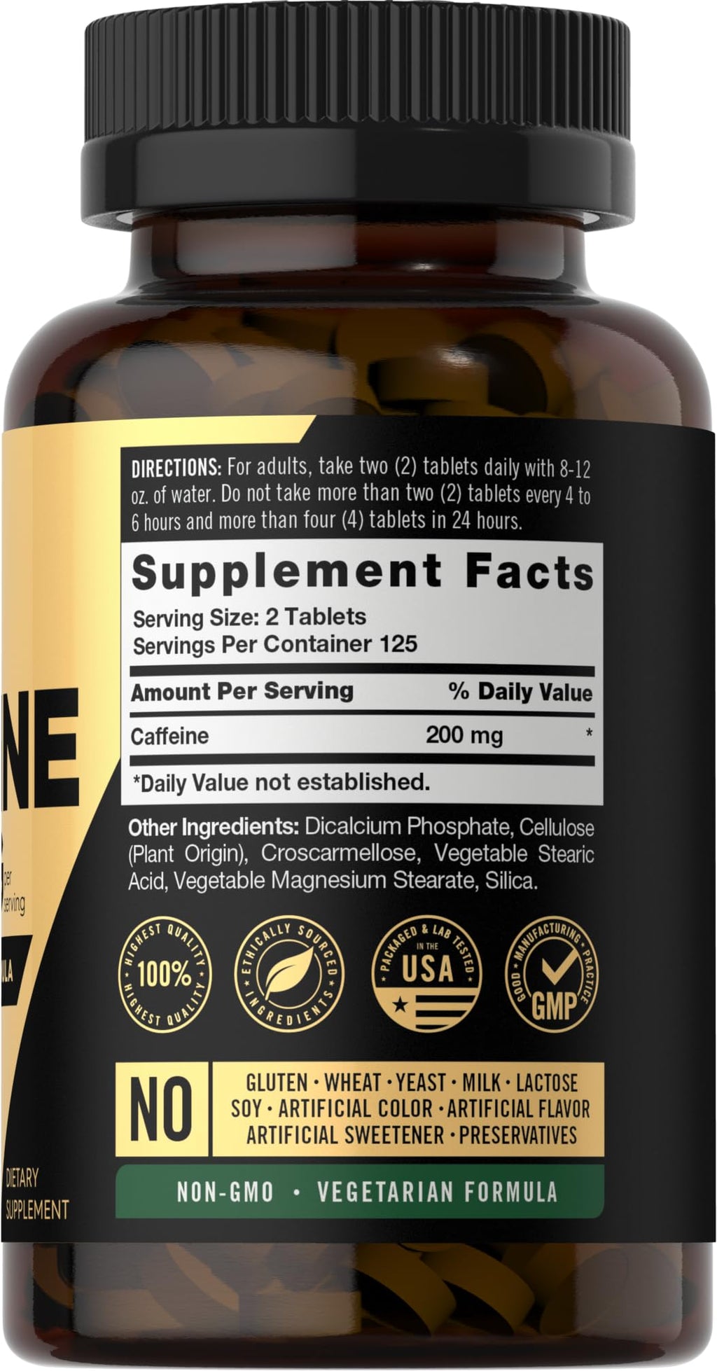 Carlyle Caffeine Pills 200mg | 250 Tablets | Advanced Athlete Formula