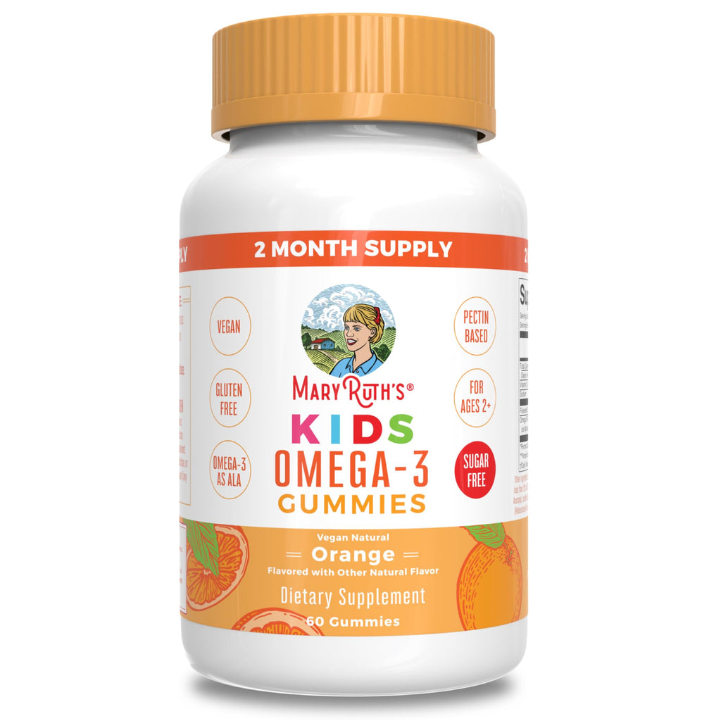 MARYRUTH'S Vegan Omega 3 Gummies for Kids, No Fish Taste, 2 Month Supply | No Fish Taste, 2 Month Supply
