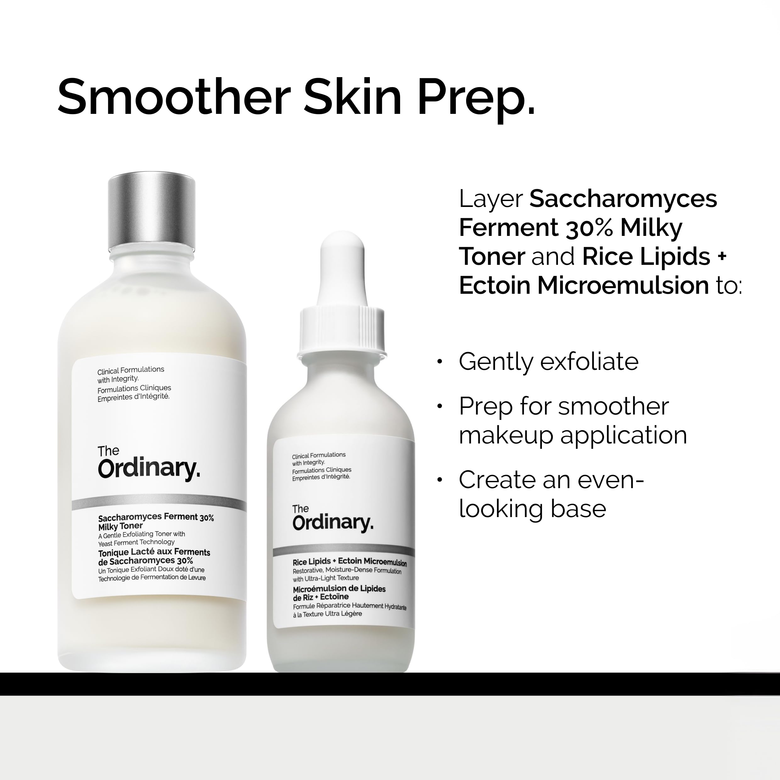 The Ordinary Saccharomyces Ferment 30% Milky Toner, Exfoliating and Hydrating Toner for Smoother, Brighter Skin, 3.4 Fl Oz