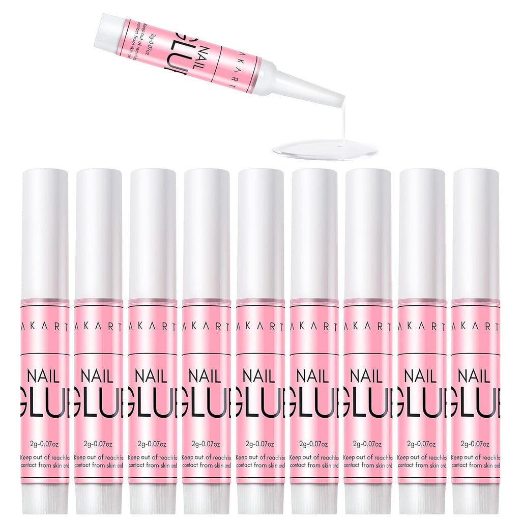Buy now Makartt Super Strong Nail Glue for Press On Nails: Professional Acrylic Nails Nail Adhesive Bond Nail Tips Glue for Stick On Nails Long Lasting Nail Glue for Fake Nails Broken Nails Repair 10Pcs at indiglob india