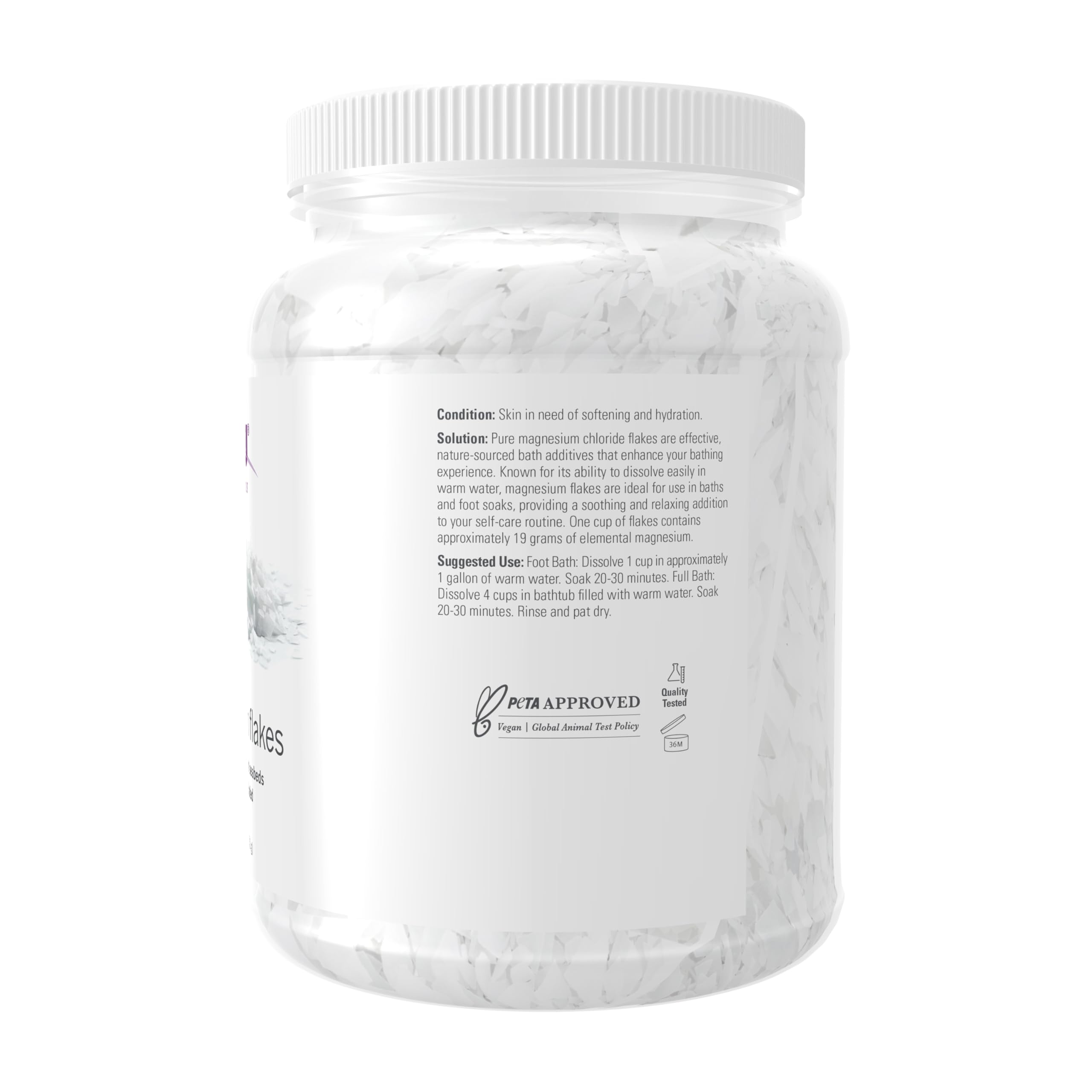 NOW Foods Solutions, Magnesium Flakes, 100% Pure, from the Ancient Seabed, Highly Concentrated, 54-Ounce