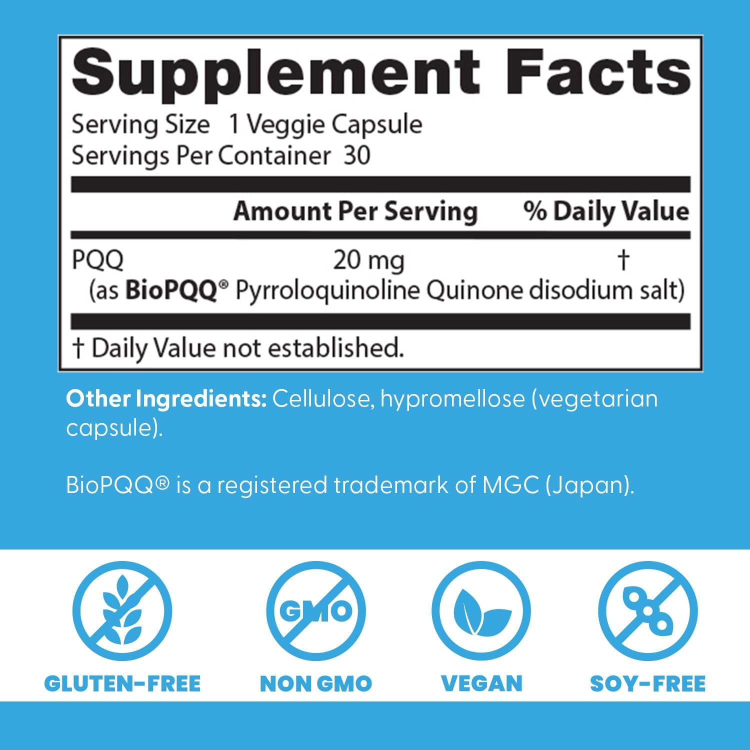 Buy now Doctors Best PQQ with BioPQQ, Nervous System Support, Non-GMO, Gluten Free, Soy Free, Vegan 30 Veggie Caps at indiglob india