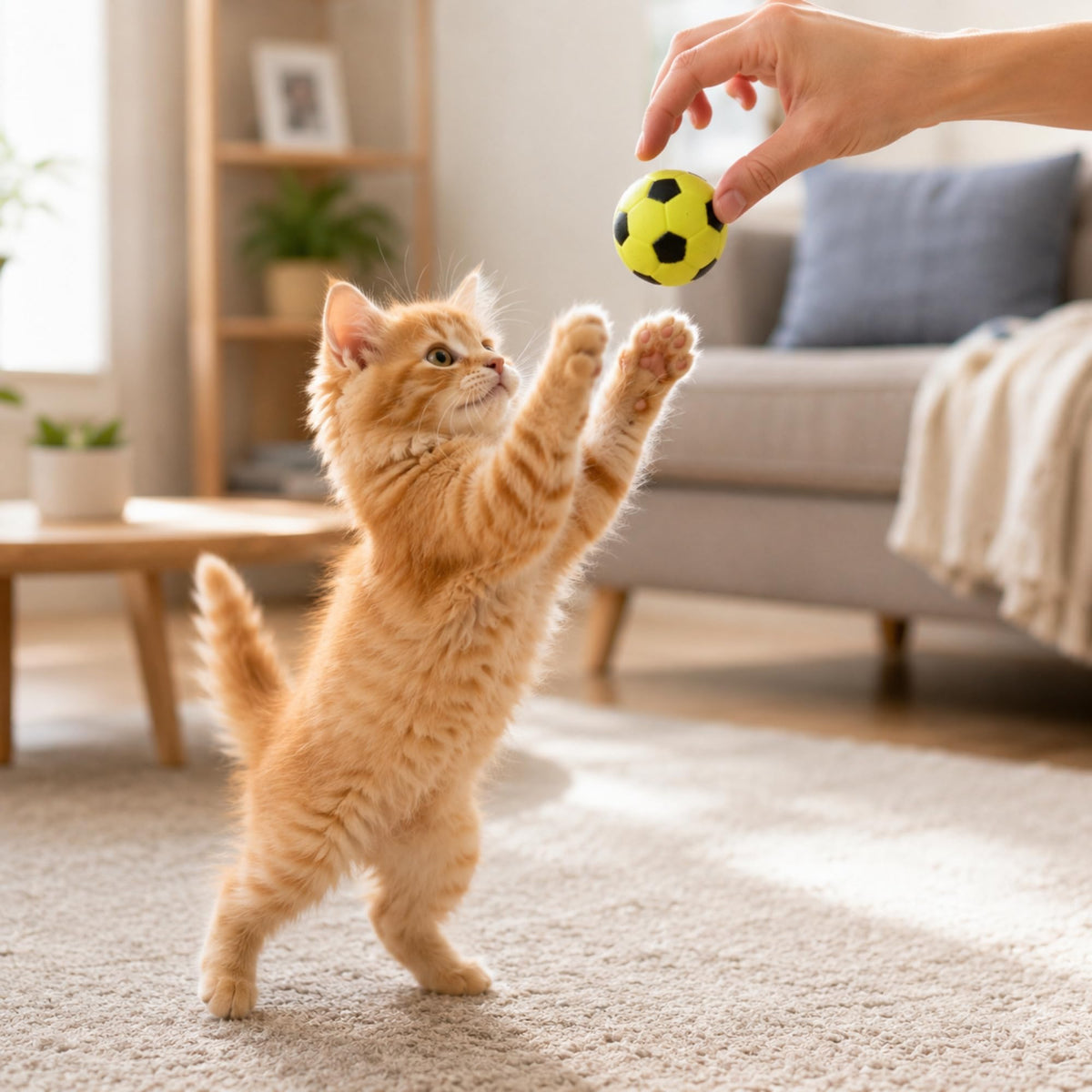SPOT Sponge Soccer Ball Cat Toys for Cats and Kittens - Interactive and Colorful Plush Toy, Fun to Bat and Chase, Keep Cats Entertained - 1.5" Assorted 4-Pack