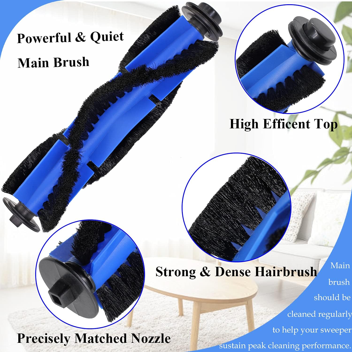 Buy now Replacement Parts for Eufy 11S Max, Accessories Kit for 15C Max, 30C Max, G30, G30 Edge, G30 Hybrid Robotic Vacuum Cleaner, Includes 4 Filters, 6 Side Brushes, 1 Roller Brush, Not Fit for 11S at indiglob india