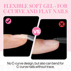 Luckyfairy Half Cover Duck Nail Tips 504 Pcs Duck Press on Nails Clear Soft Gel Short Duck Nail Tips 11 Sizes Wide French False Nails for Acrylic Nails Professional for Y2K Art Salon