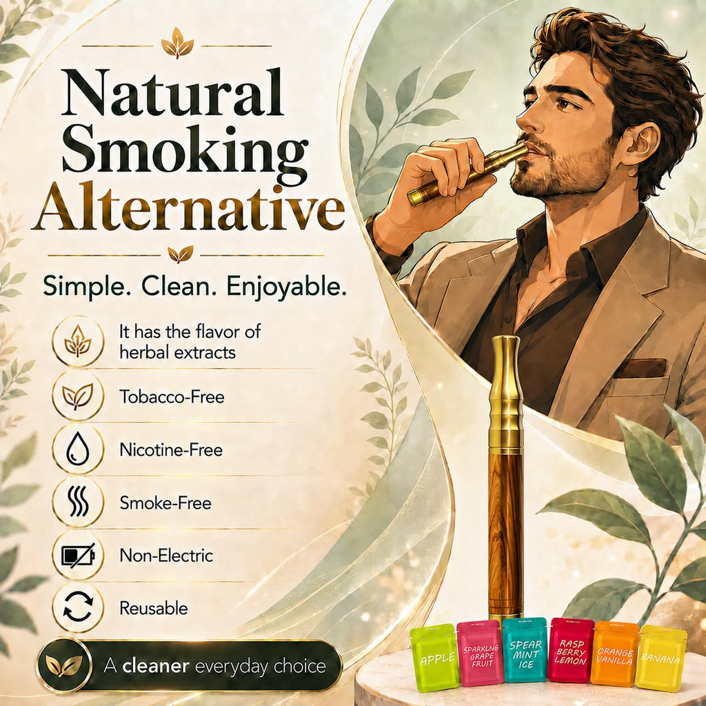 Smokeless Inhaler | Flavored Air Device with 18 Plant-Based Cores Simple | Fresh Air Stop Smoking Aid | 36 Days of Scent | Portable, Reusable & Non-Electric