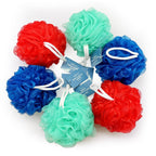 Amazon Basics Exfoliating Bath and Shower Loofah, Multicolor, Pack of 6