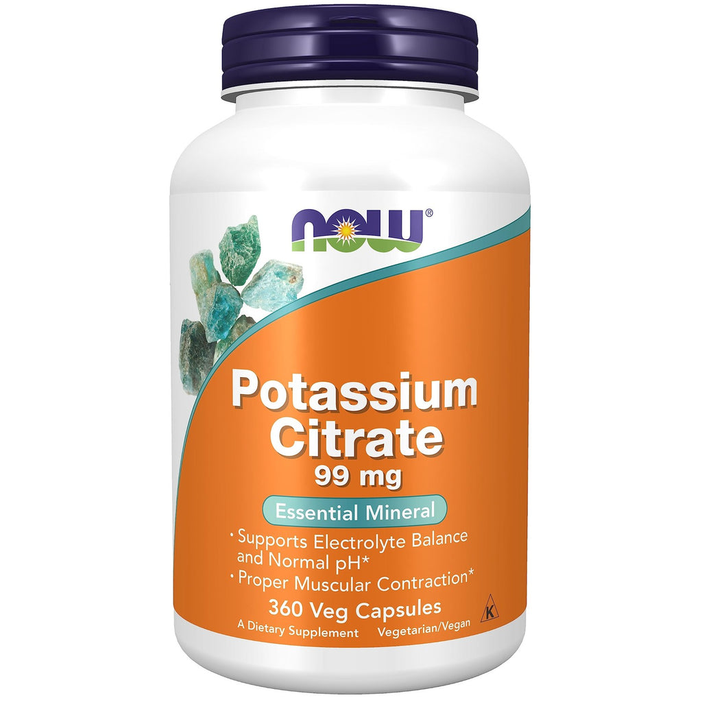NOW Potassium Citrate 99 mg,180 Capsules