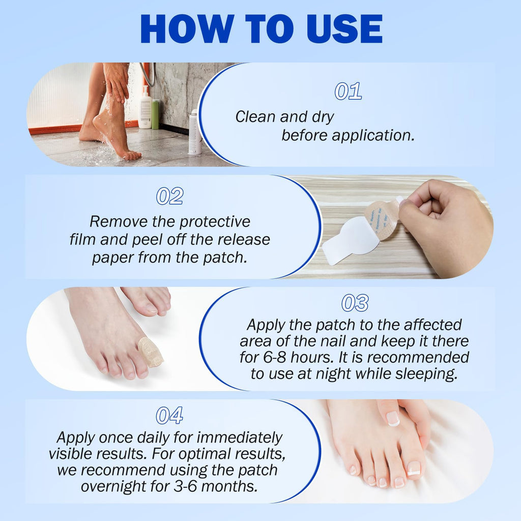 Nail Patches 21 PCS, Toenail Treatment Extra Strength 8-Hour Overnight Nail Fast Acting Repair Effortless Hydrogel Nail Care and Repair for Damaged Nails Overnight Renewal for Men and Women