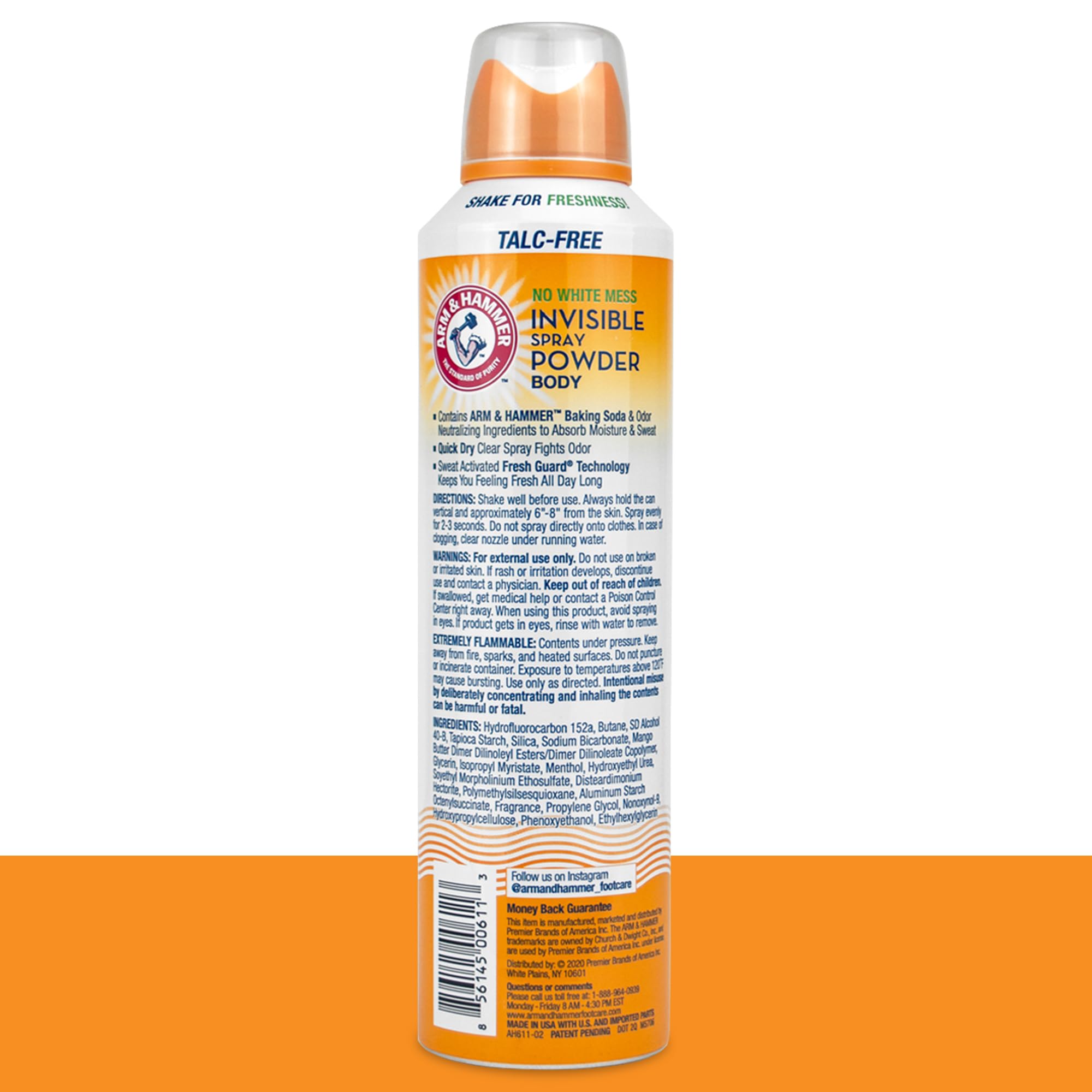 Buy now Arm & Hammer Invisible Body Powder Spray, Clear Talc-Free Body Odor & Sweat Control For Men & Women, Spray Body Powder For Women And Men, Arm And Hammer Body Spray Powder, 7 Oz (3 Pack) at indiglob india