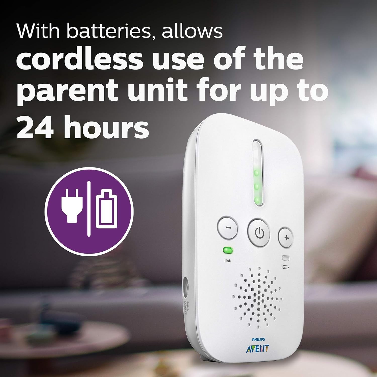 Buy now Philips AVENT Audio Baby Monitor DECT, White, SCD502/10 at indiglob india