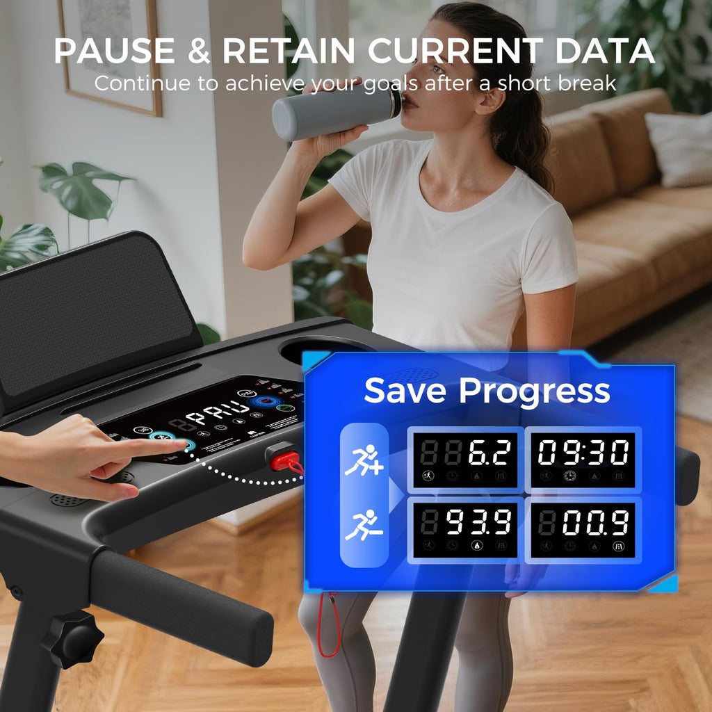 Treadmills for Home 3.0HP Foldable Treadmill with 12% Incline Small