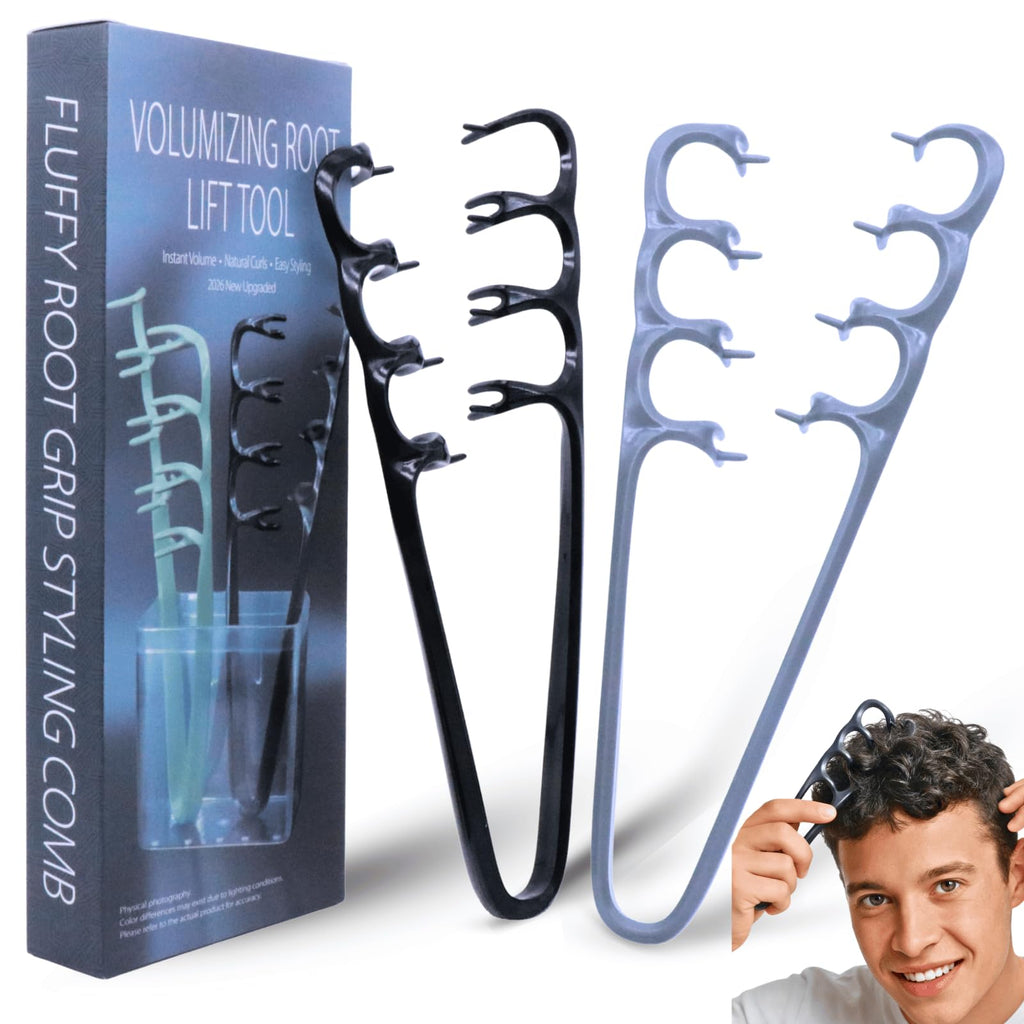 2 PCS Upgraded Texture Comb, Volumizing Root Lift Tool for Messy Natural Curly Hair, Wide Tooth Detangling Comb, Portable Hair Styling Tool, Ideal Gift for Kids Teens Family
