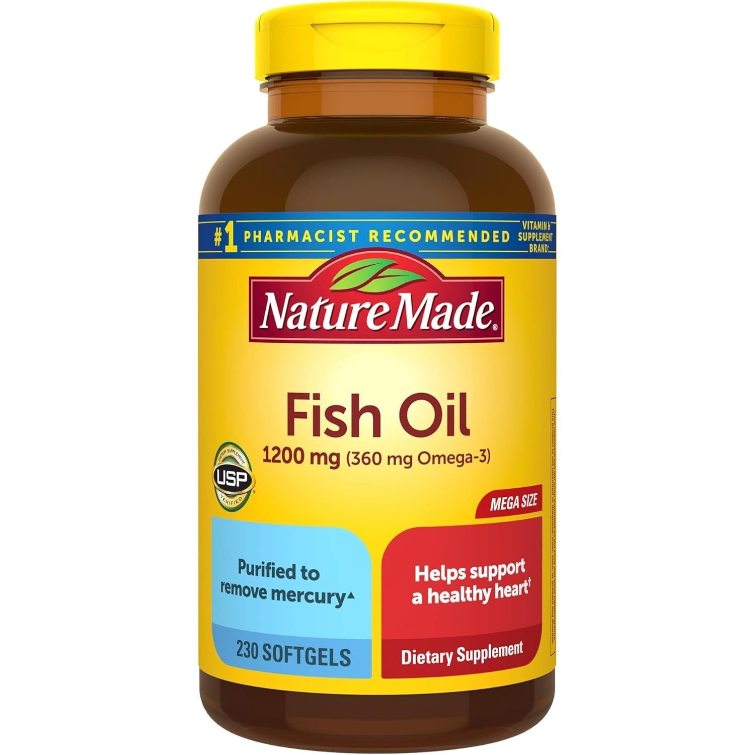 Buy now Nature Made Fish Oil Omega 3 Supplements, 1200mg Softgels, Omega 3 Fish Oil for Healthy Heart Support, 100 Softgels, 50 Day Supply 230 Count (Pack of 1) Unflavored at indiglob india