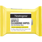 Neutrogena Gentle Facial Cleansing Wipes, Fragrance Free, 25 ct | Ultra-Soft Micellar Cleansing Wipes for Effortless Cleansing Made Gentle, Fragrance Free Face Wipes for Sensitive Skin