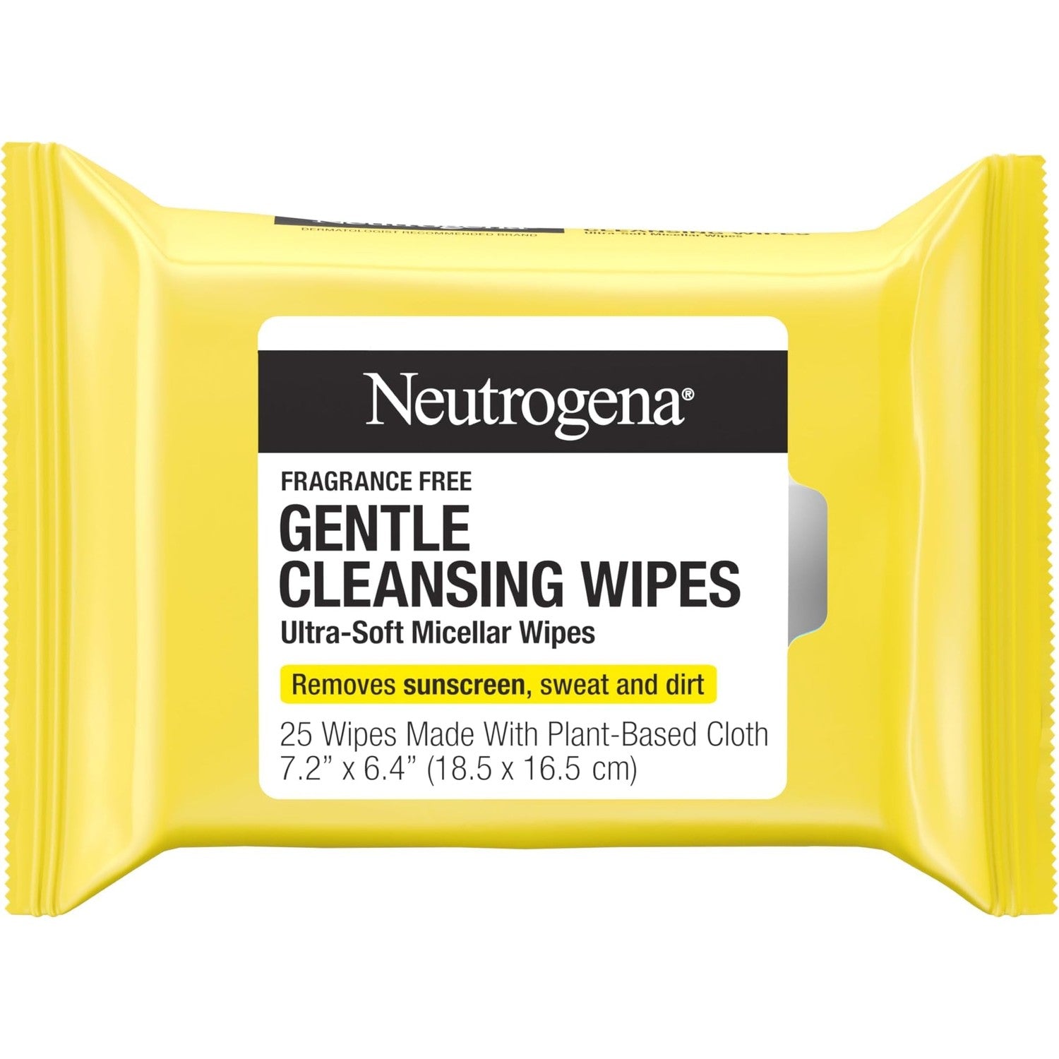 Neutrogena Gentle Facial Cleansing Wipes, Fragrance Free, 25 ct | Ultra-Soft Micellar Cleansing Wipes for Effortless Cleansing Made Gentle, Fragrance Free Face Wipes for Sensitive Skin