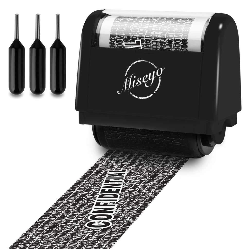 Buy now Miseyo Wide Identity Theft Protection Roller Stamp Set - Yellow (3 Refill Ink Included) at indiglob india