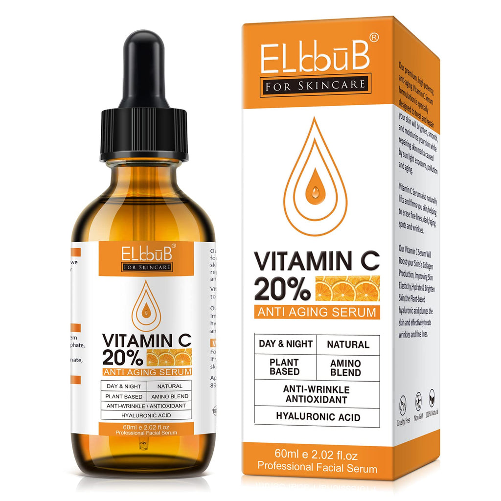 Buy now Premium 20% Vitamin C Serum For Face with Hyaluronic Acid, Retinol & Amino Acids - Boost Skin Collagen,Hydrate & Plump Skin, Anti Aging & Wrinkle Facial Serum at indiglob india