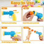 MeoHui 31Pcs Cat Ball Toy Launcher Gun, Cat Balls Fetch Cat Toys