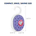 Arm & Hammer OdorBusterz ClosetMATE™, Lavender, 4 Count – Hanging Odor Absorber with Baking Soda, 360° Rotating Hook for Closets, Lockers & Storage Areas